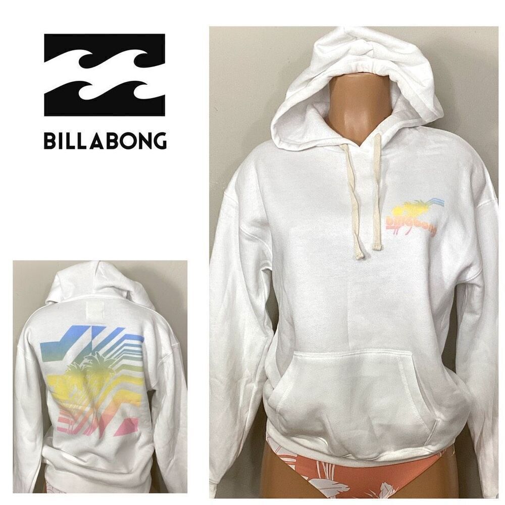 New. Billabong white hoodie sweatshirt. Medium. Retails. $49